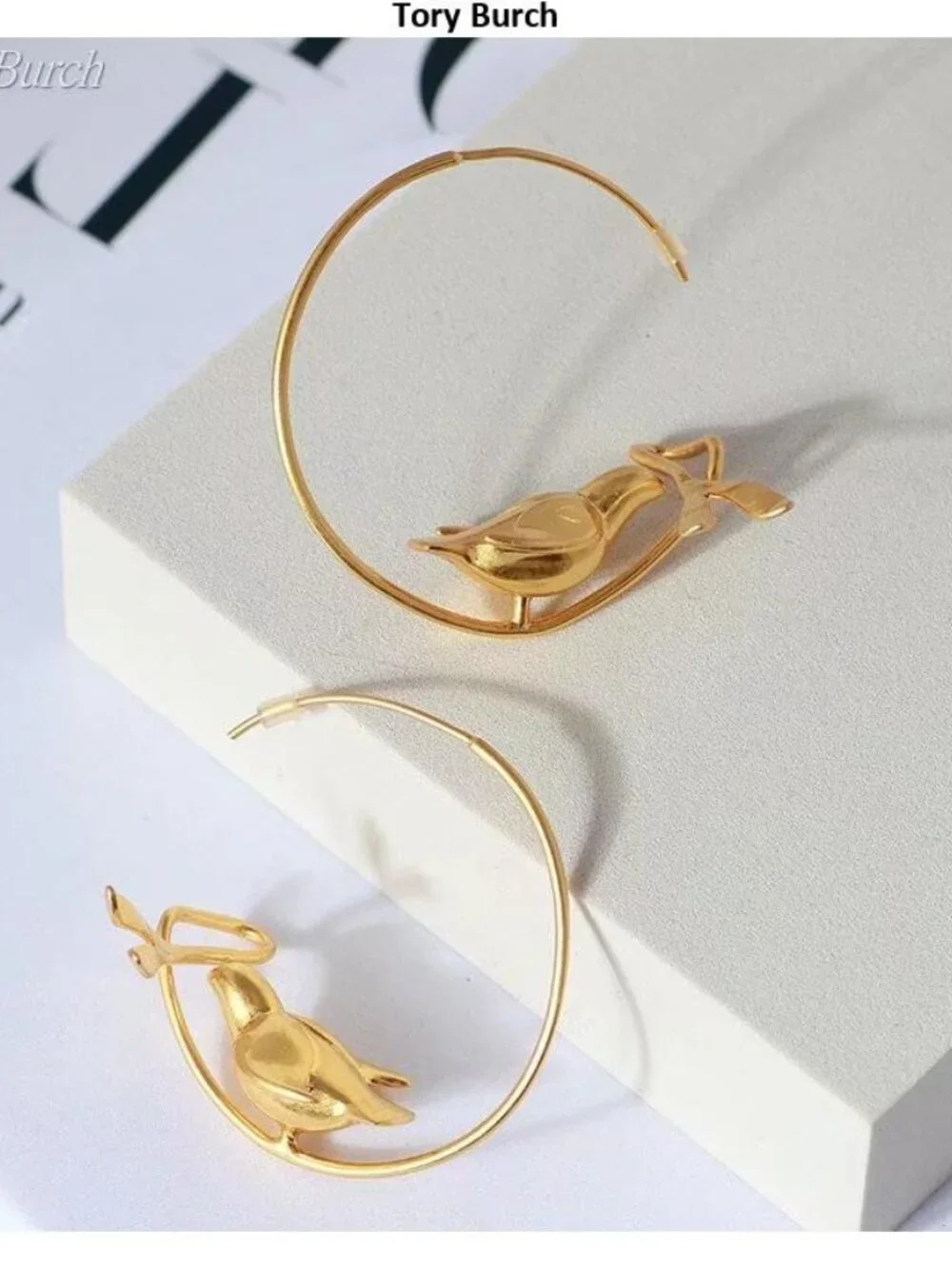 Tory Burch matte gold earrings